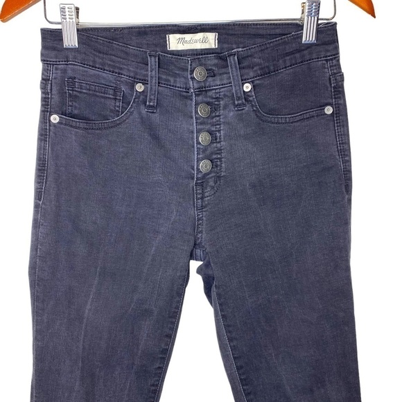 madewell 9" High Rise Skinny Cut Off Jeans-Washed Black - Picture 5 of 13